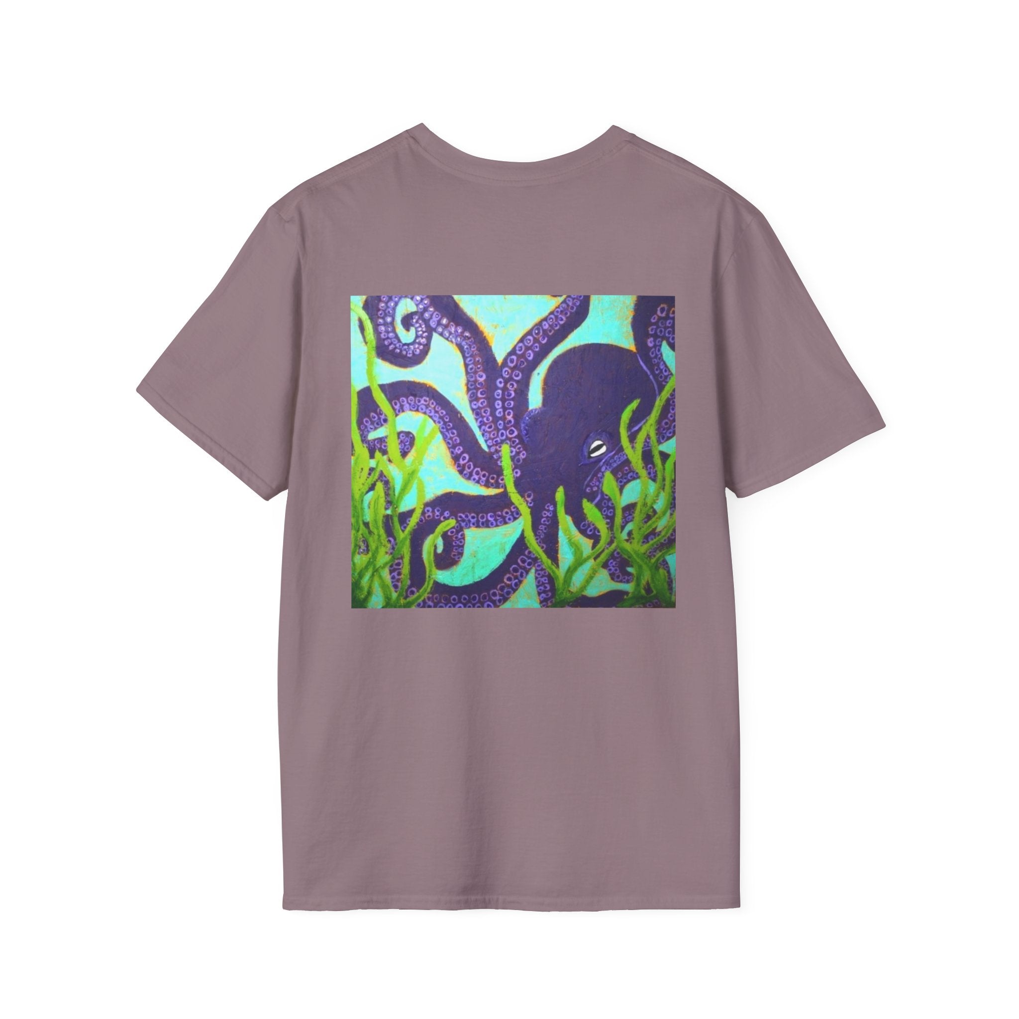 Octopus Art T-Shirt — Vibrant Purple Sea Creature Graphic Tee