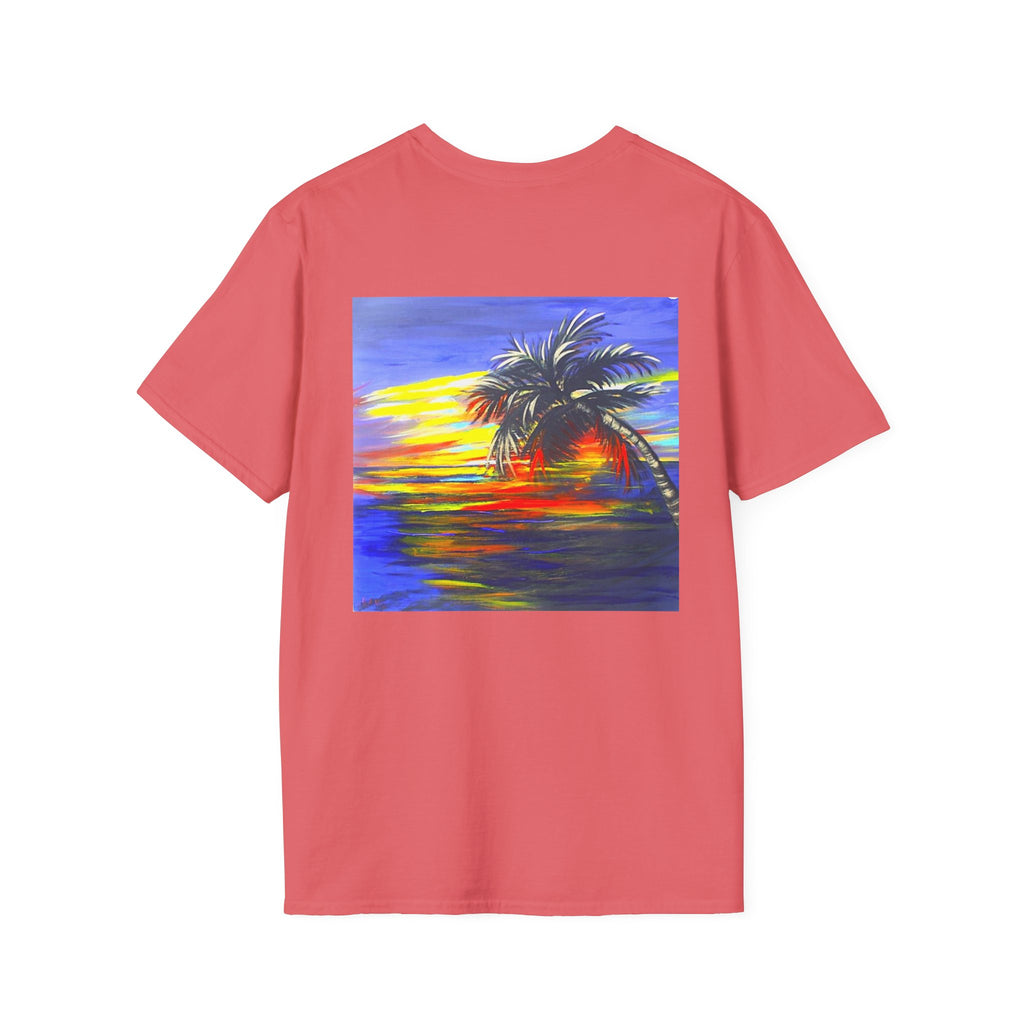 T-Shirt — Tropical Sunset Palm Beach Graphic Tee