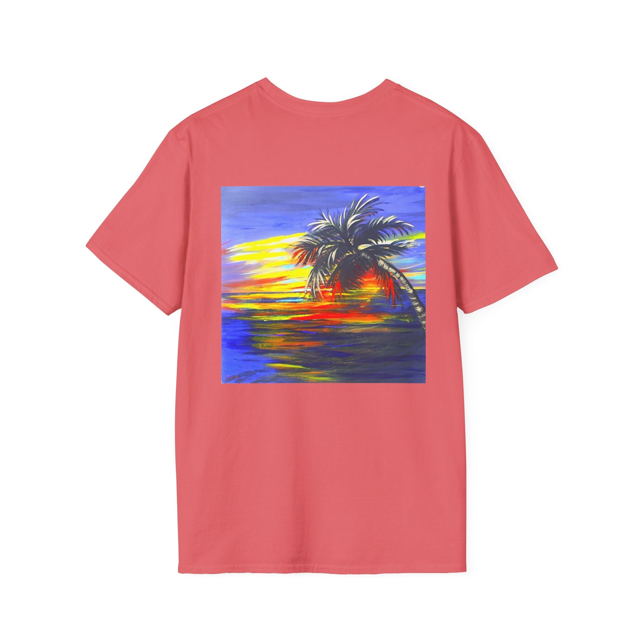 T-Shirt — Tropical Sunset Palm Beach Graphic Tee