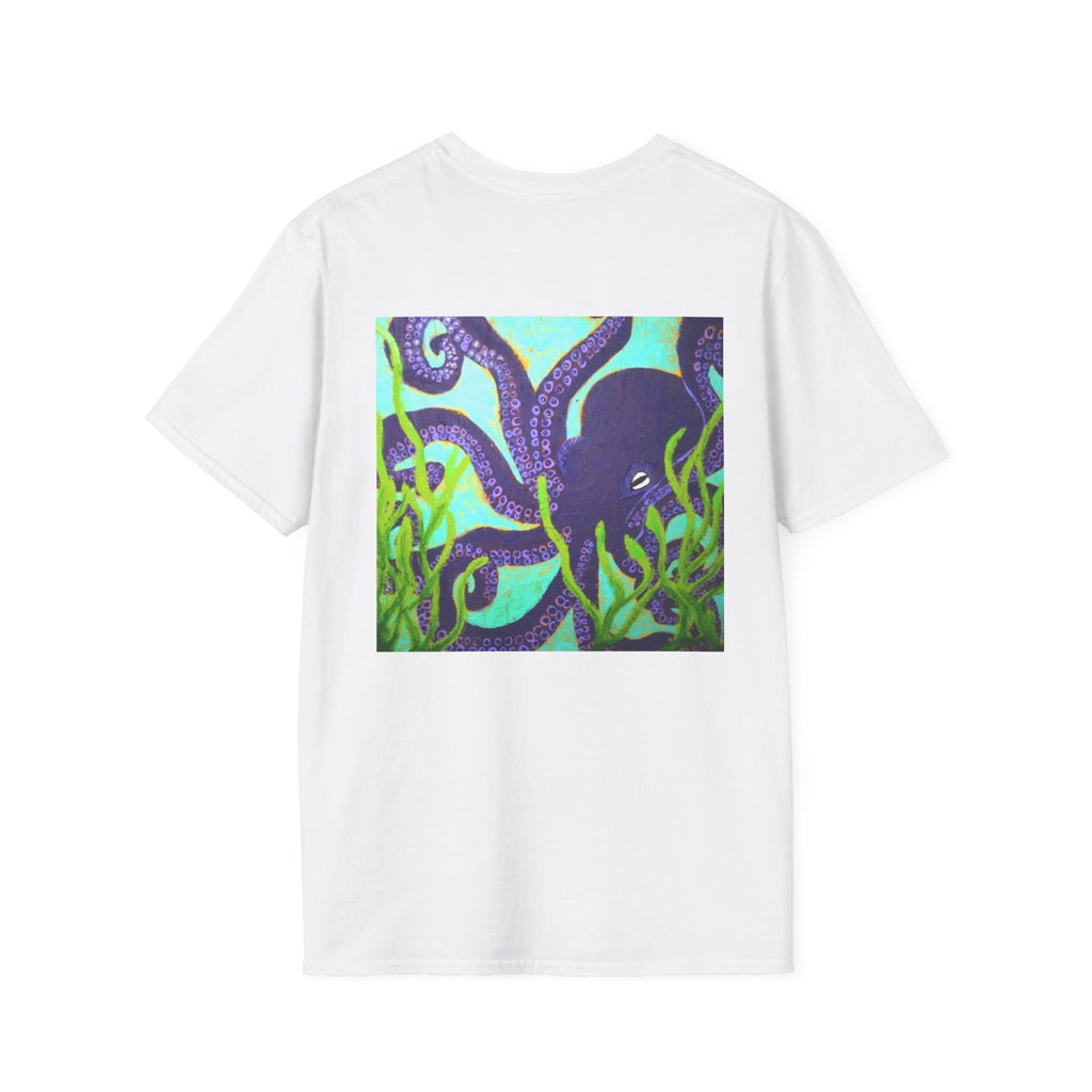 Octopus Art T-Shirt — Vibrant Purple Sea Creature Graphic Tee