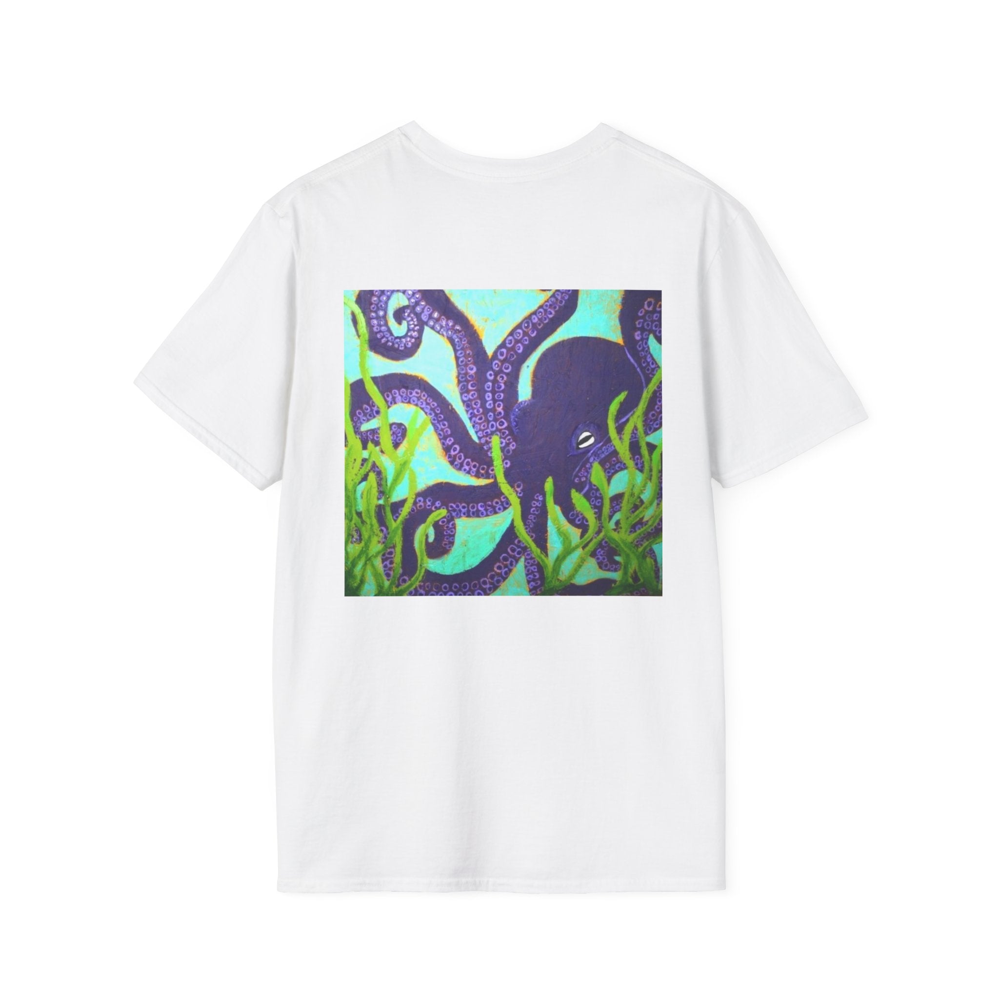 Octopus Art T-Shirt — Vibrant Purple Sea Creature Graphic Tee