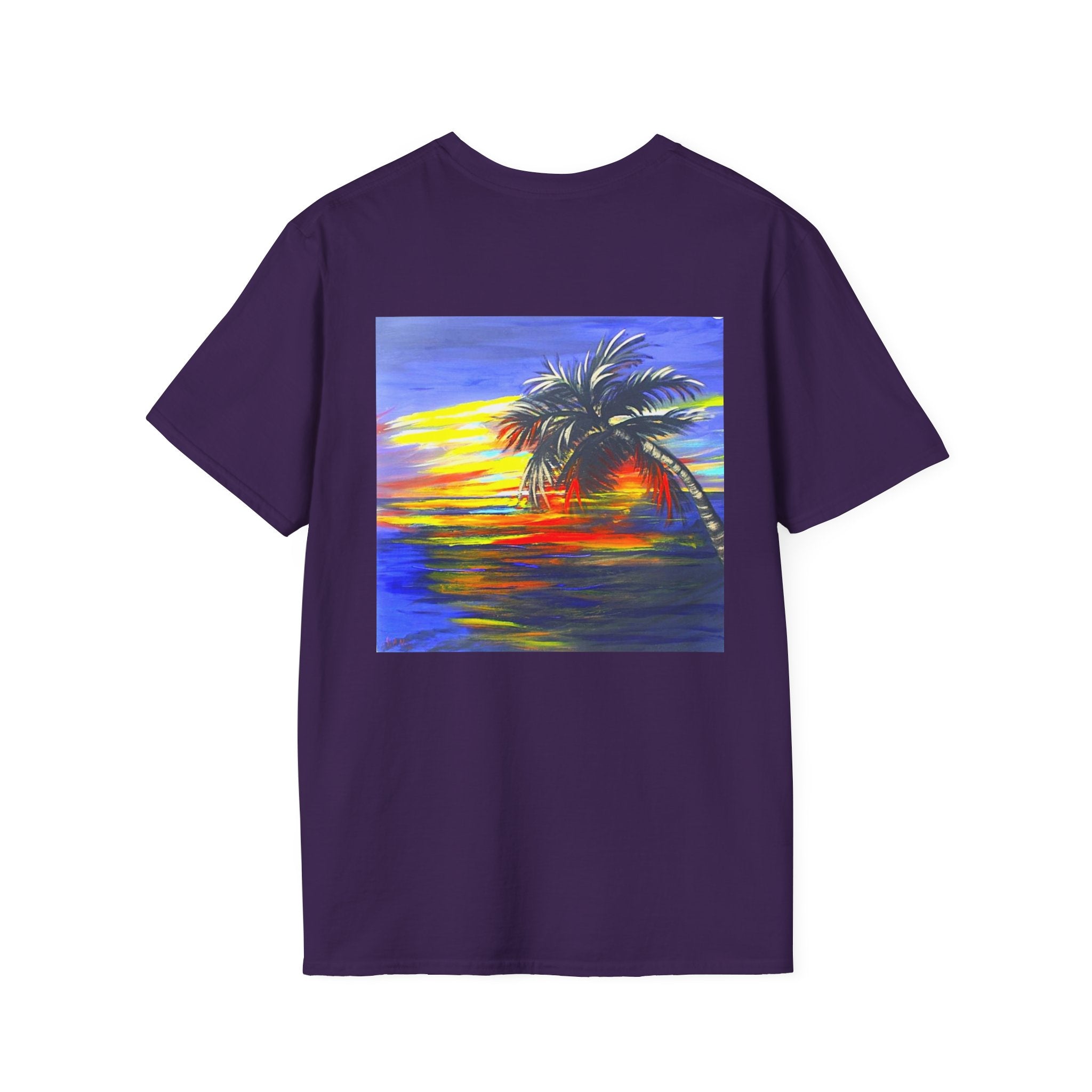 T-Shirt — Tropical Sunset Palm Beach Graphic Tee