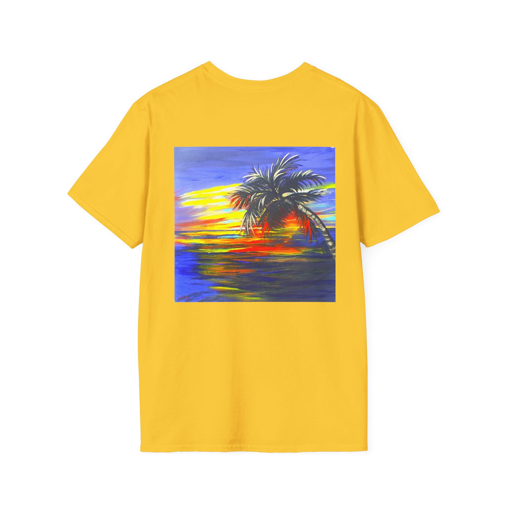 T-Shirt — Tropical Sunset Palm Beach Graphic Tee