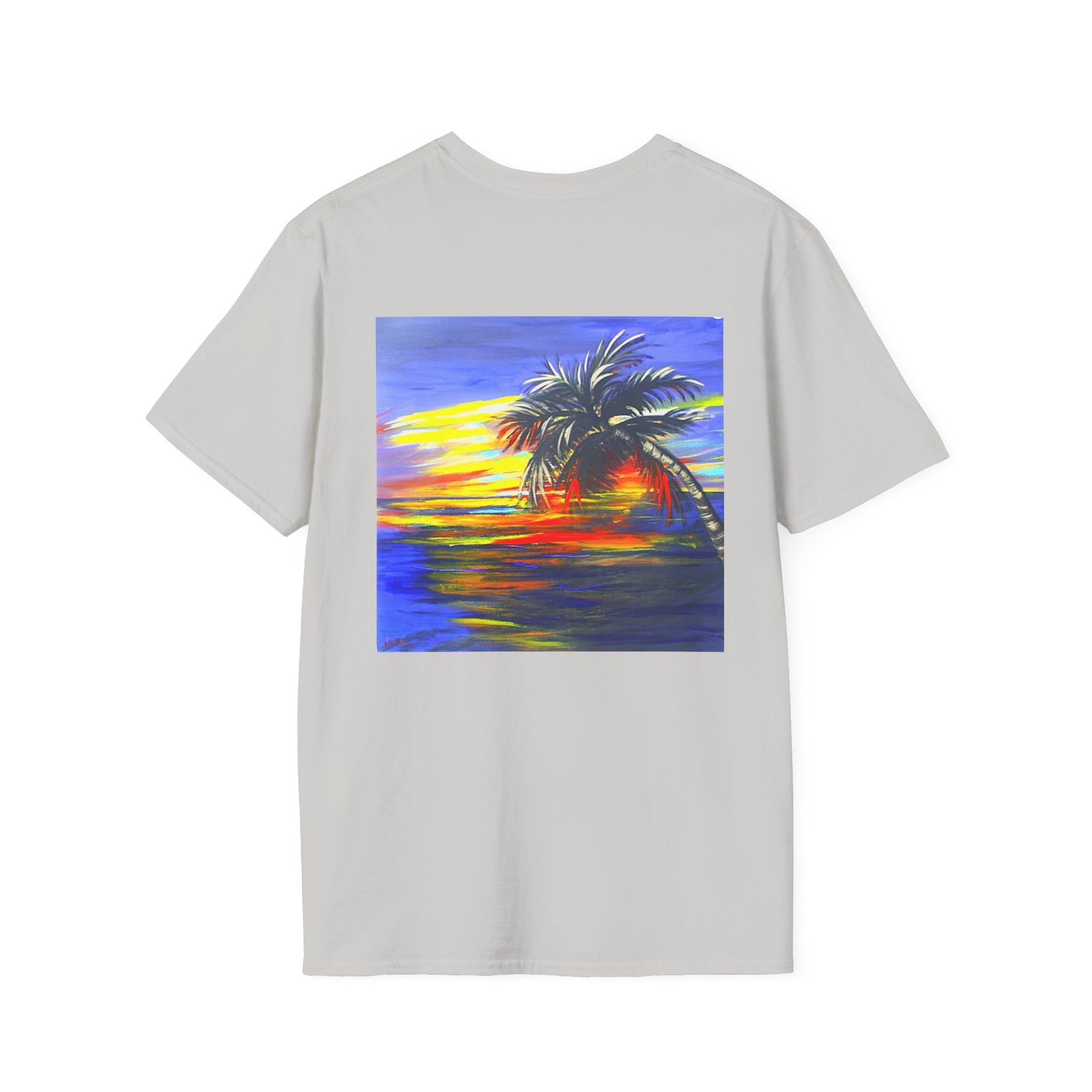 T-Shirt — Tropical Sunset Palm Beach Graphic Tee
