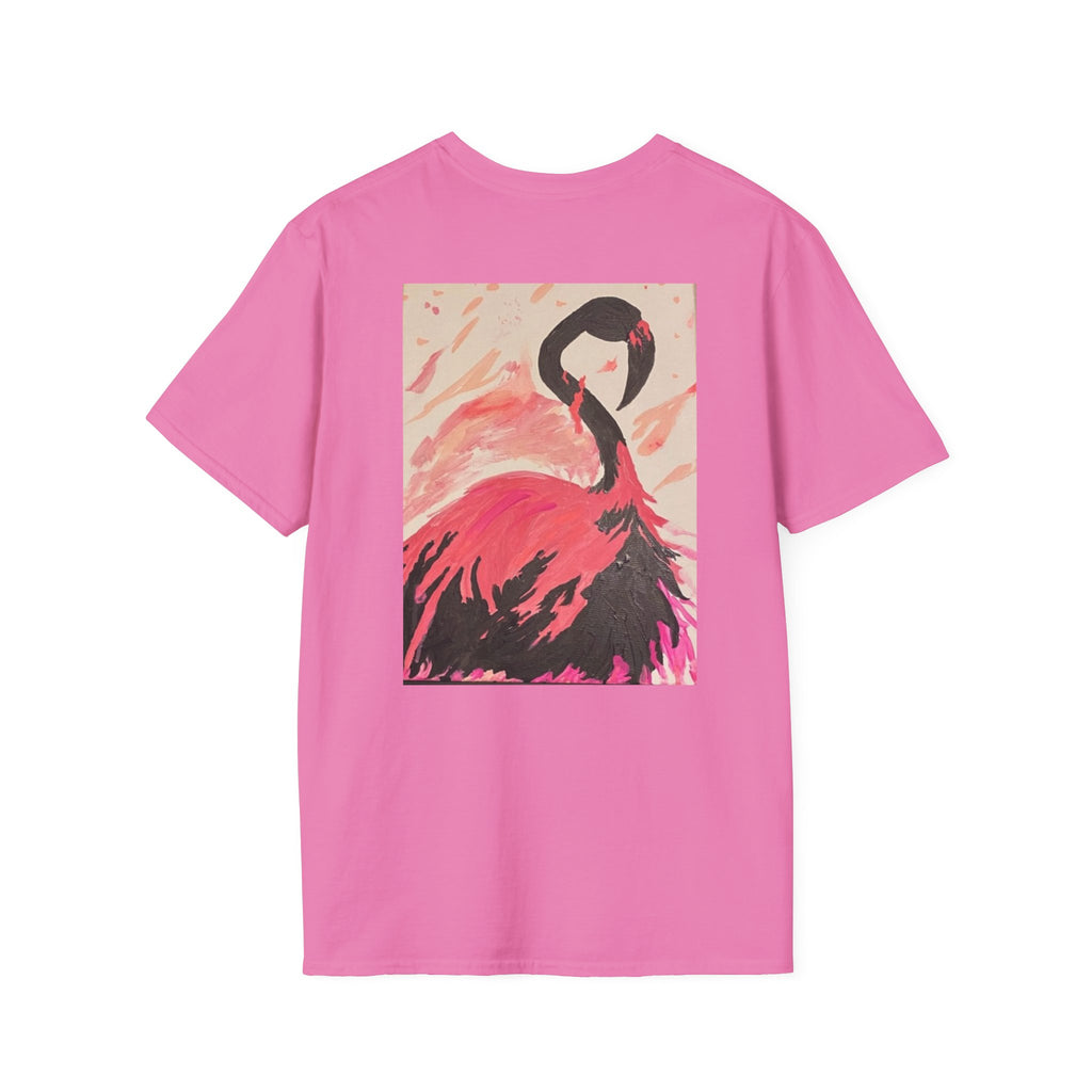 Flamingo Art T-Shirt — Pink Tropical Bird Graphic Tee
