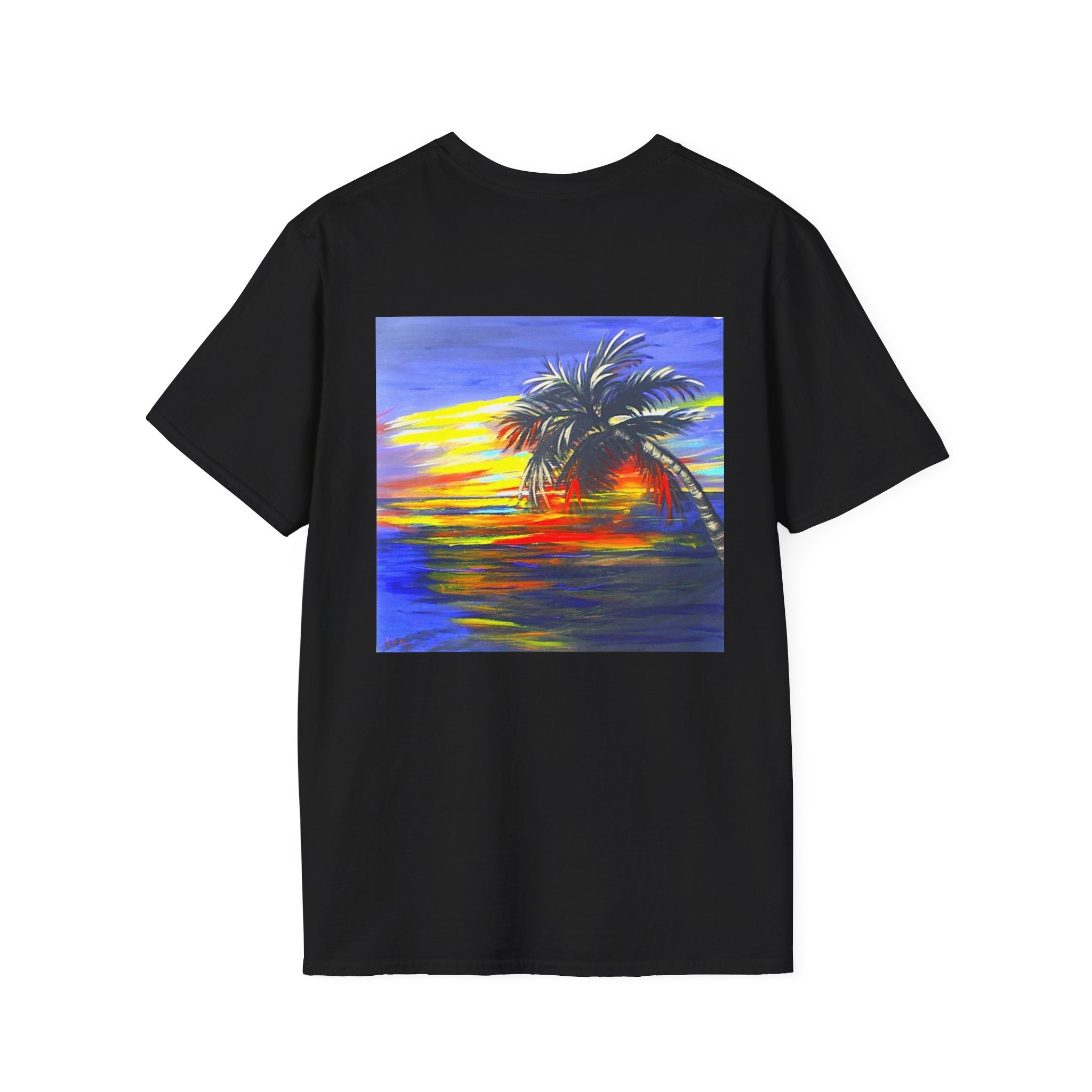T-Shirt — Tropical Sunset Palm Beach Graphic Tee