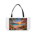 Weekender Tote Bag - Tropical Sunset Beach Carryall | 'Bama Beach Girl' Vacation Tote