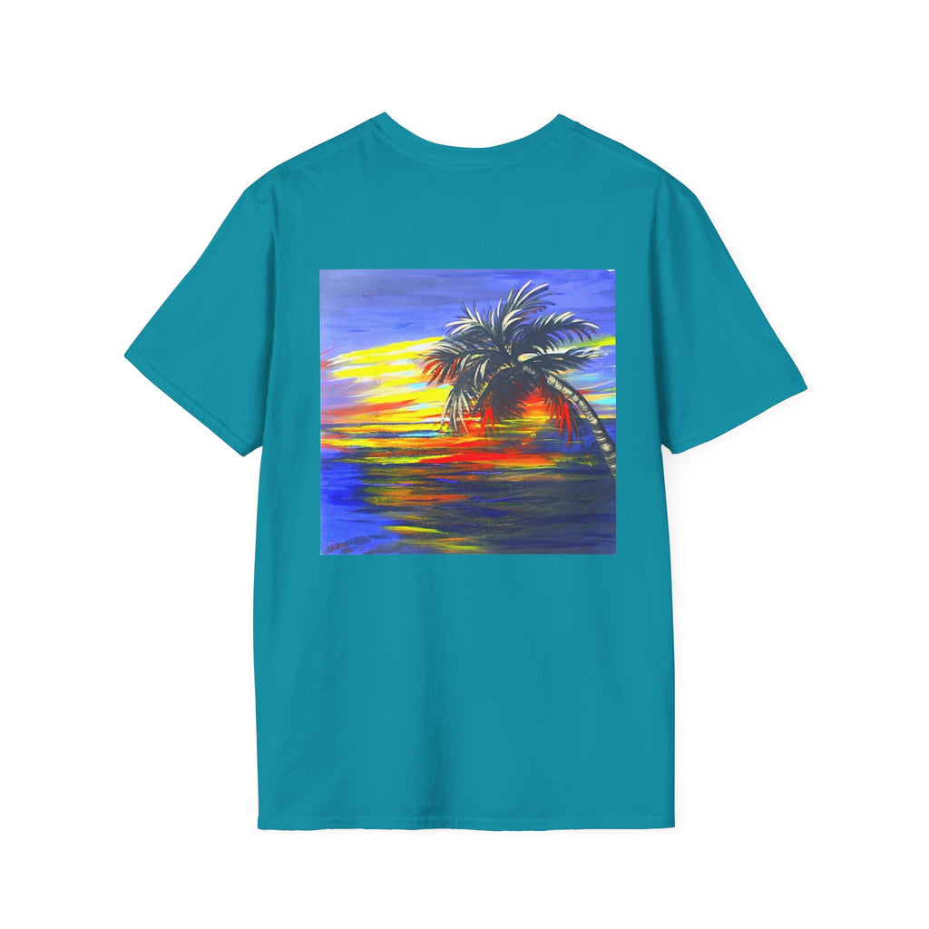 T-Shirt — Tropical Sunset Palm Beach Graphic Tee