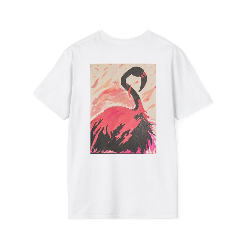 Flamingo Art T-Shirt — Pink Tropical Bird Graphic Tee
