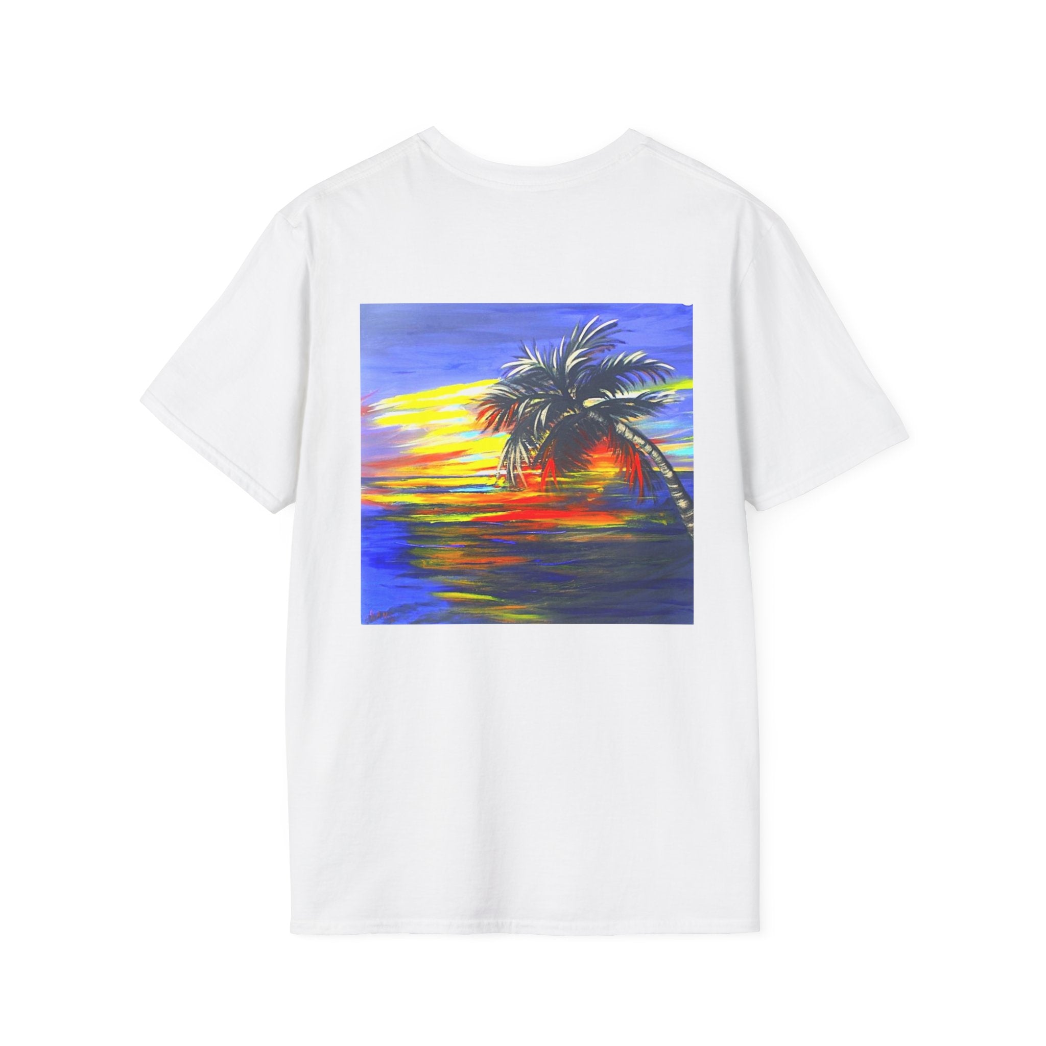 T-Shirt — Tropical Sunset Palm Beach Graphic Tee