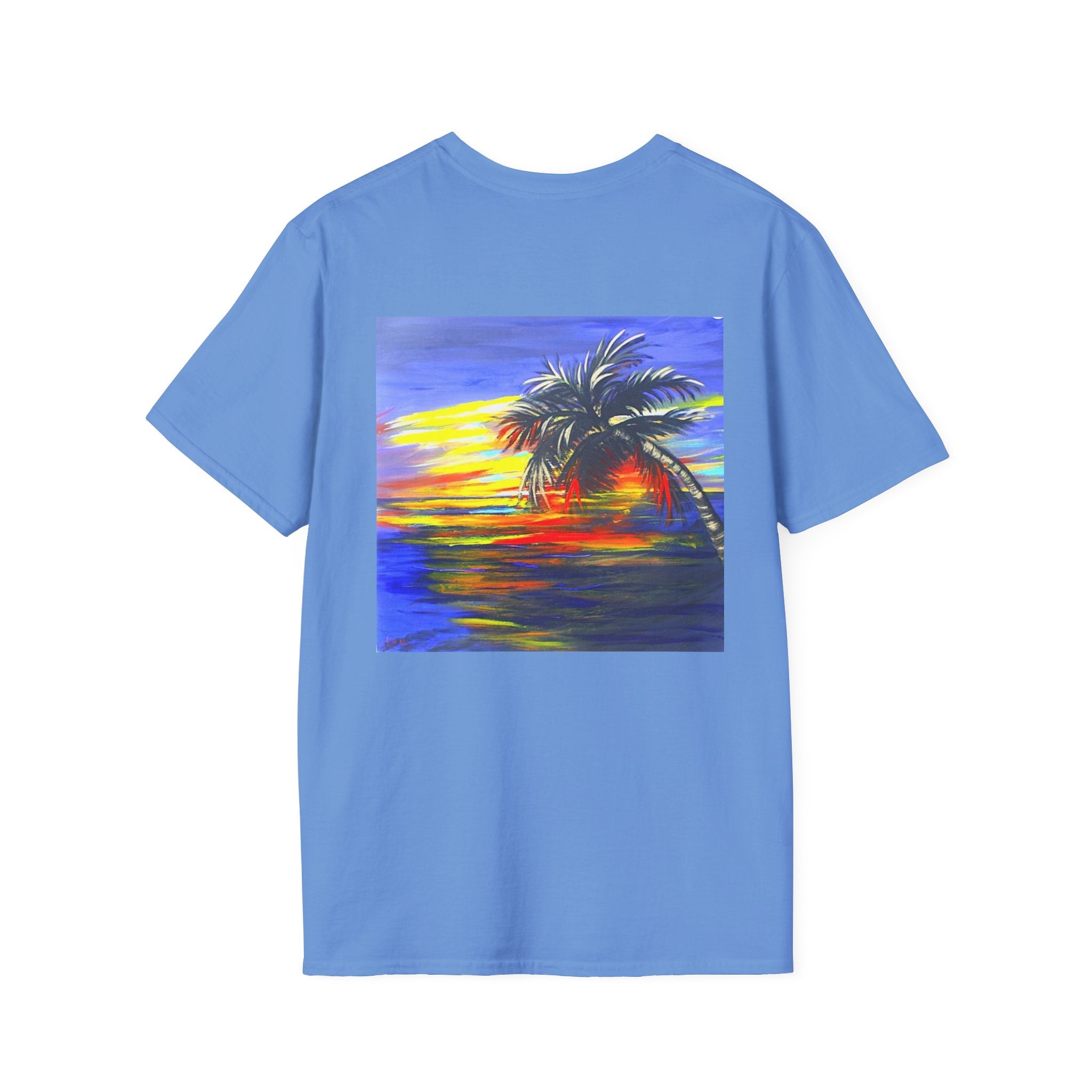 T-Shirt — Tropical Sunset Palm Beach Graphic Tee