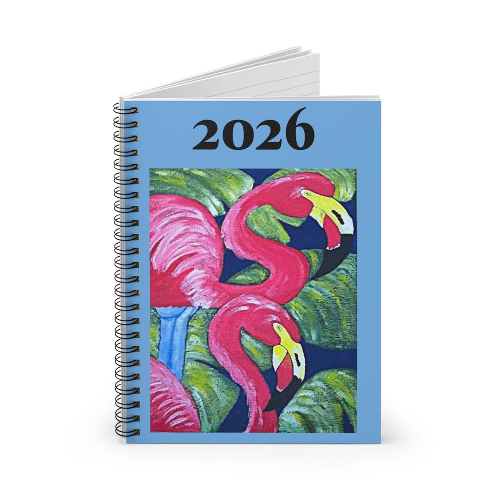 Copy of 2026 Flamingo Spiral Notebook — Ruled Lined Journal for Notes & Planning