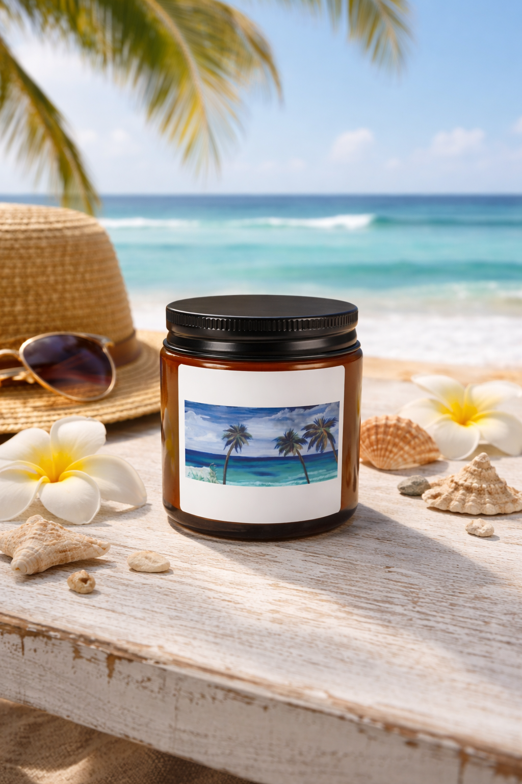 Scented Soy Candle (Multi-Size, Amber Jar)