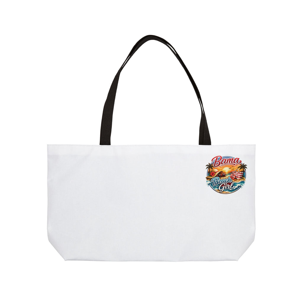 Weekender Tote Bag - Tropical Sunset Beach Carryall | 'Bama Beach Girl' Vacation Tote