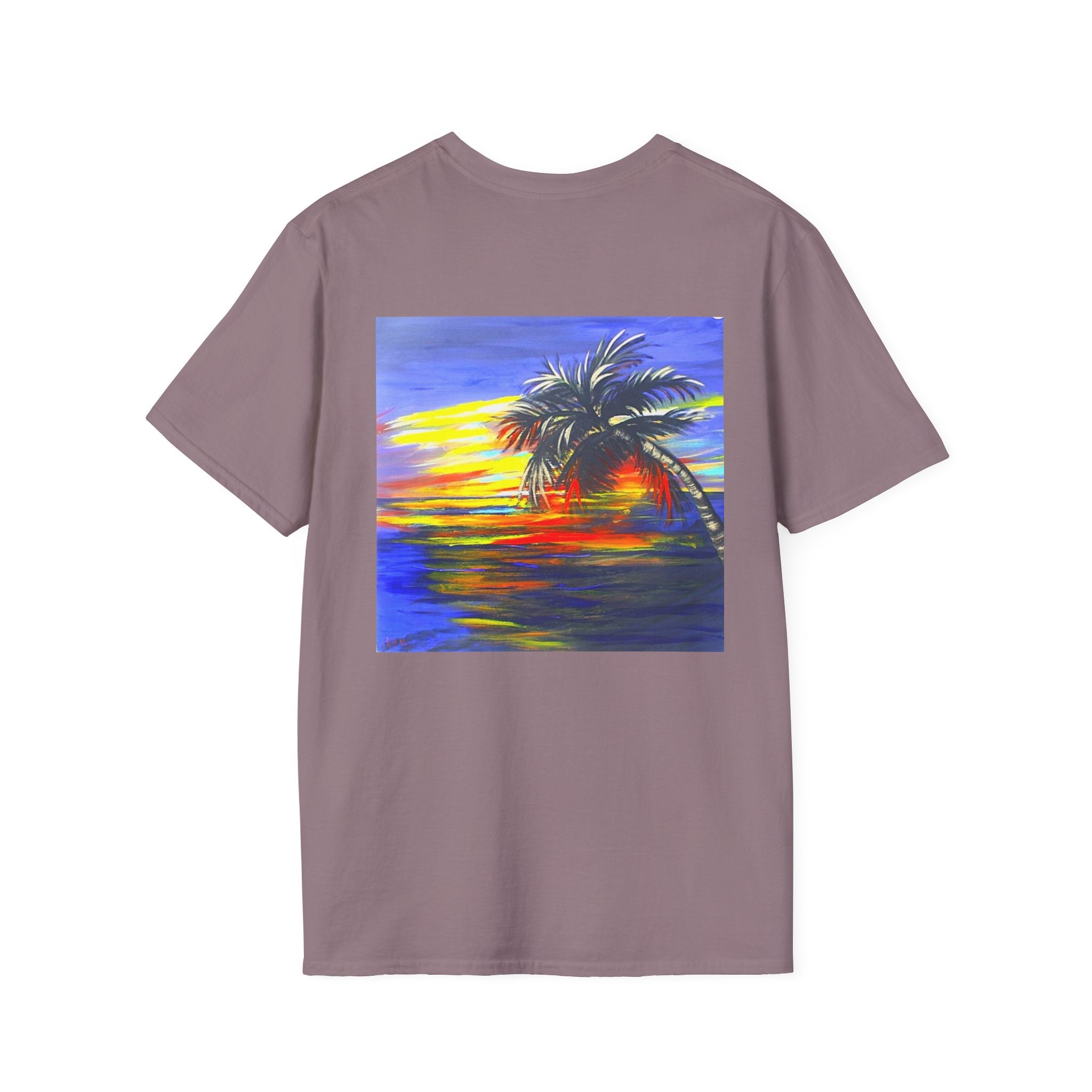 T-Shirt — Tropical Sunset Palm Beach Graphic Tee