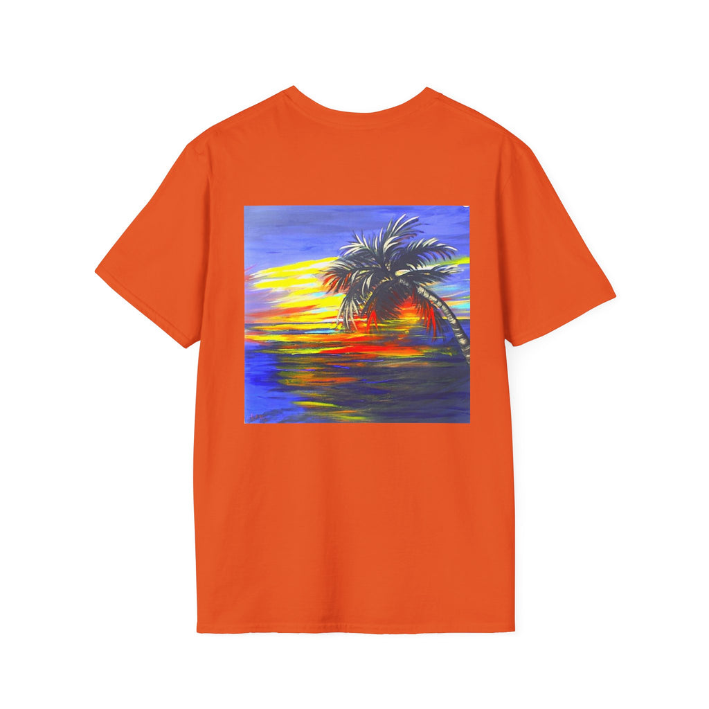 T-Shirt — Tropical Sunset Palm Beach Graphic Tee