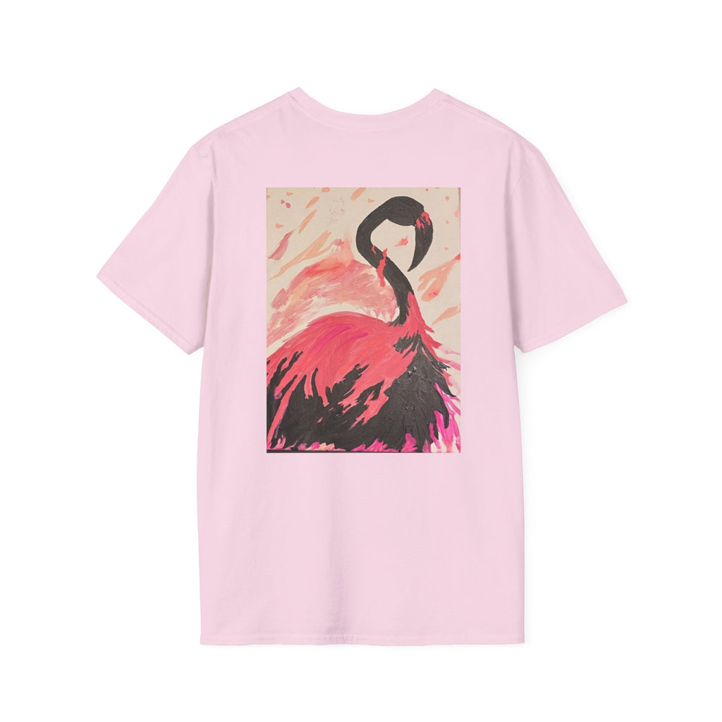 Flamingo Art T-Shirt — Pink Tropical Bird Graphic Tee