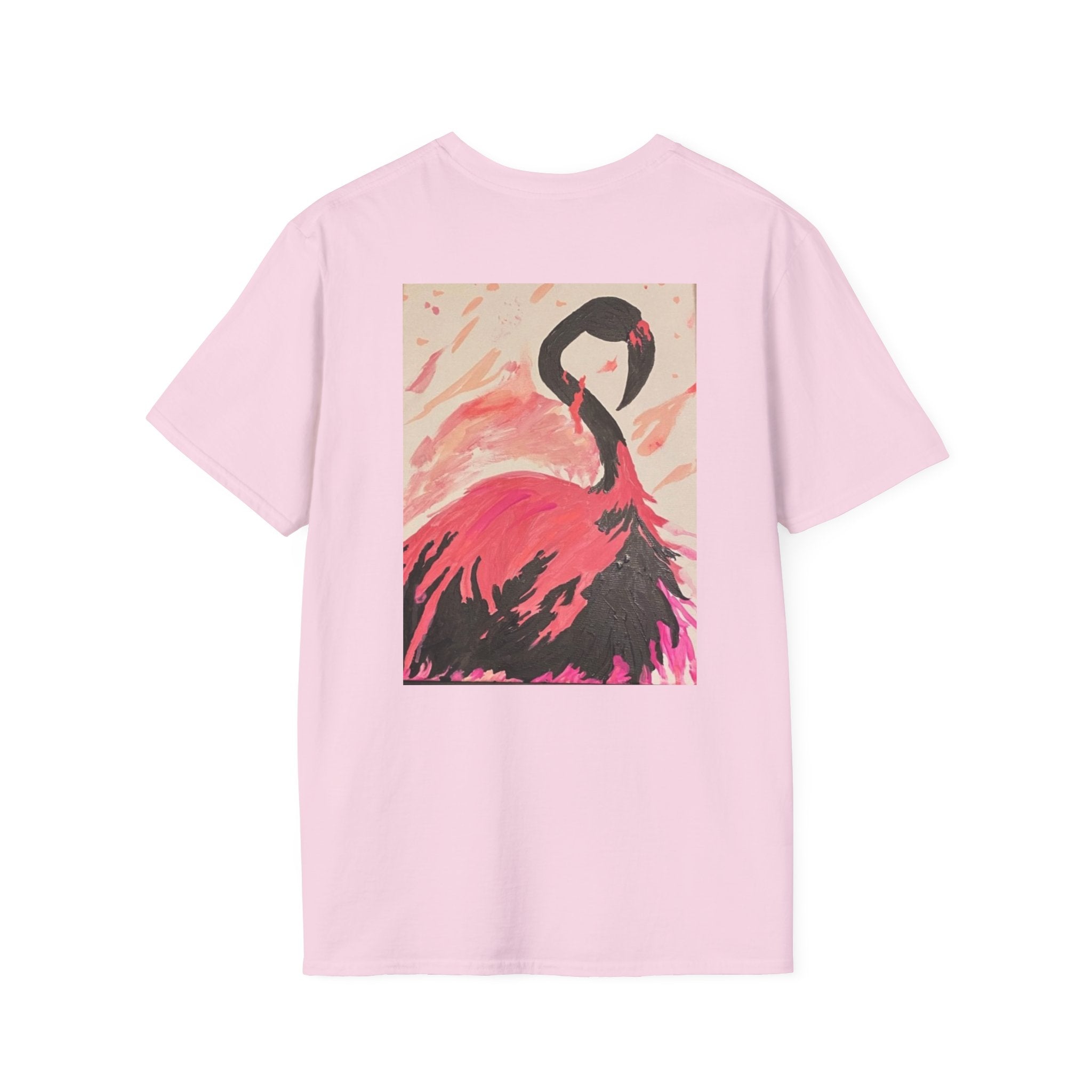 Flamingo Art T-Shirt — Pink Tropical Bird Graphic Tee