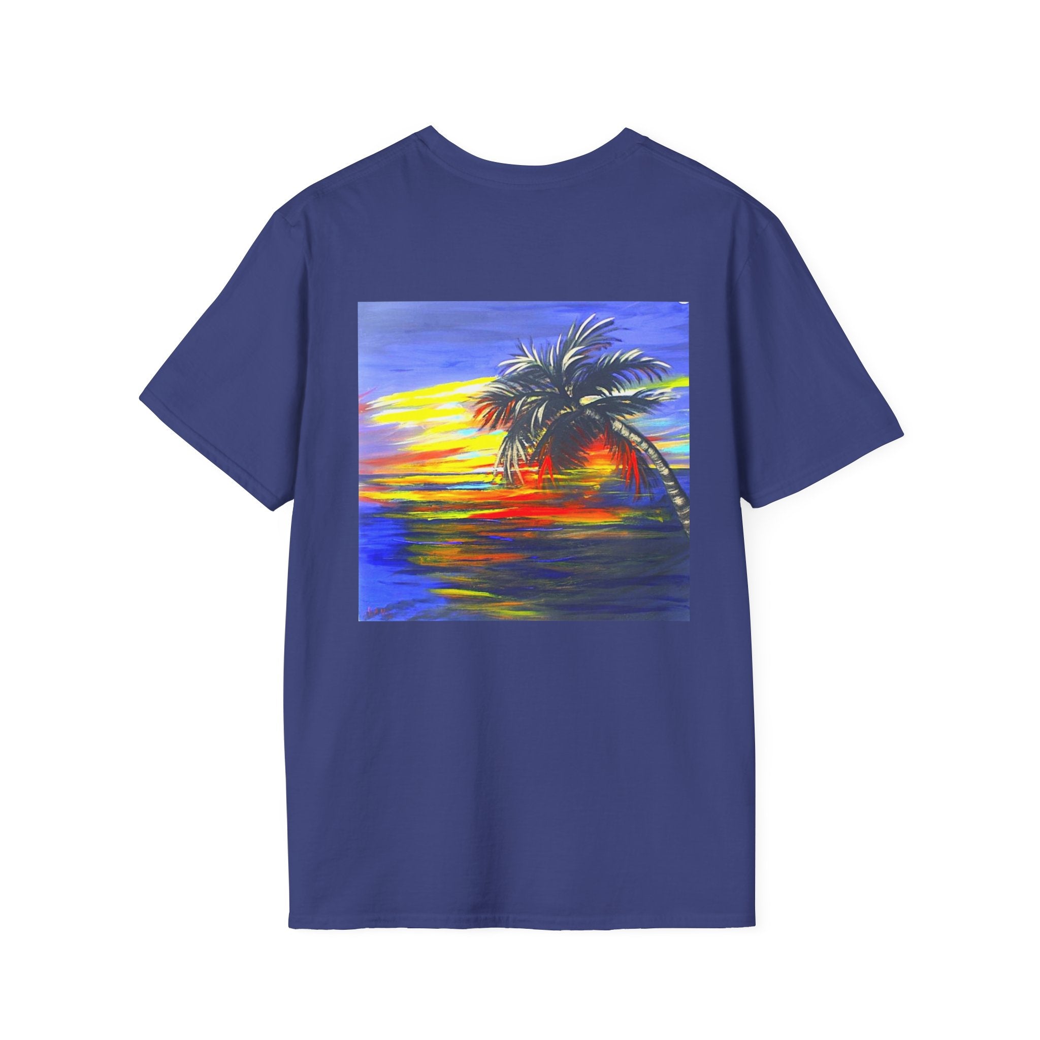 T-Shirt — Tropical Sunset Palm Beach Graphic Tee