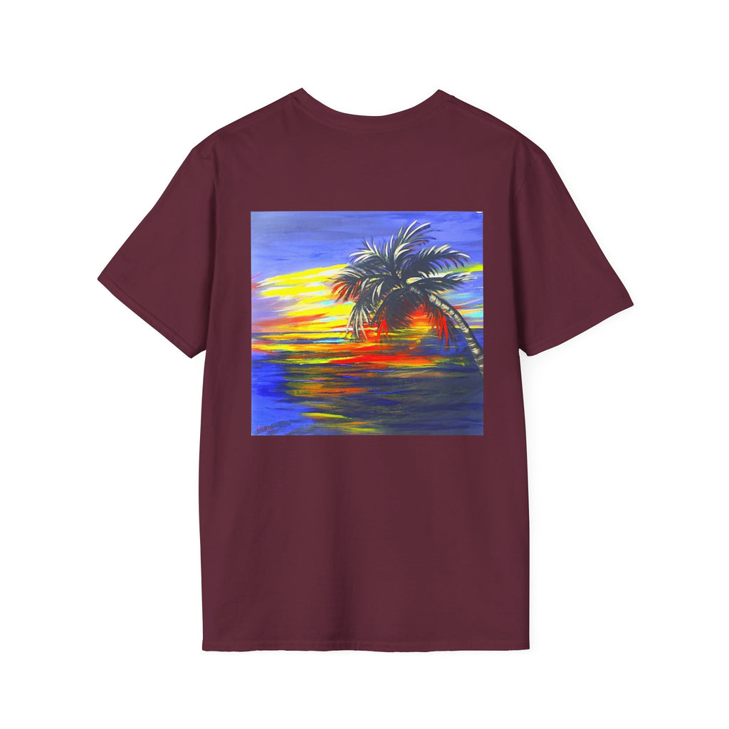 T-Shirt — Tropical Sunset Palm Beach Graphic Tee