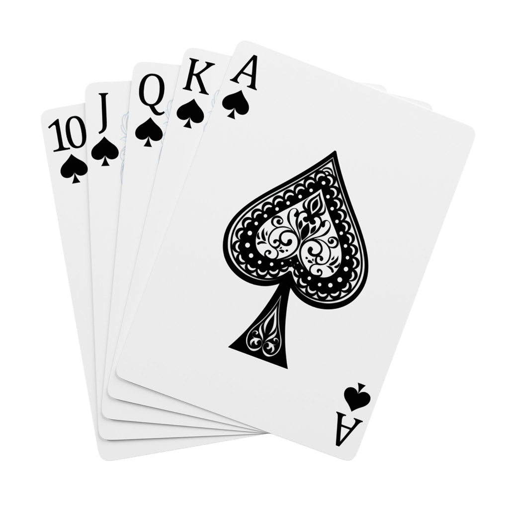 Zebra Eye Poker Playing Cards – Black & White Limited Edition