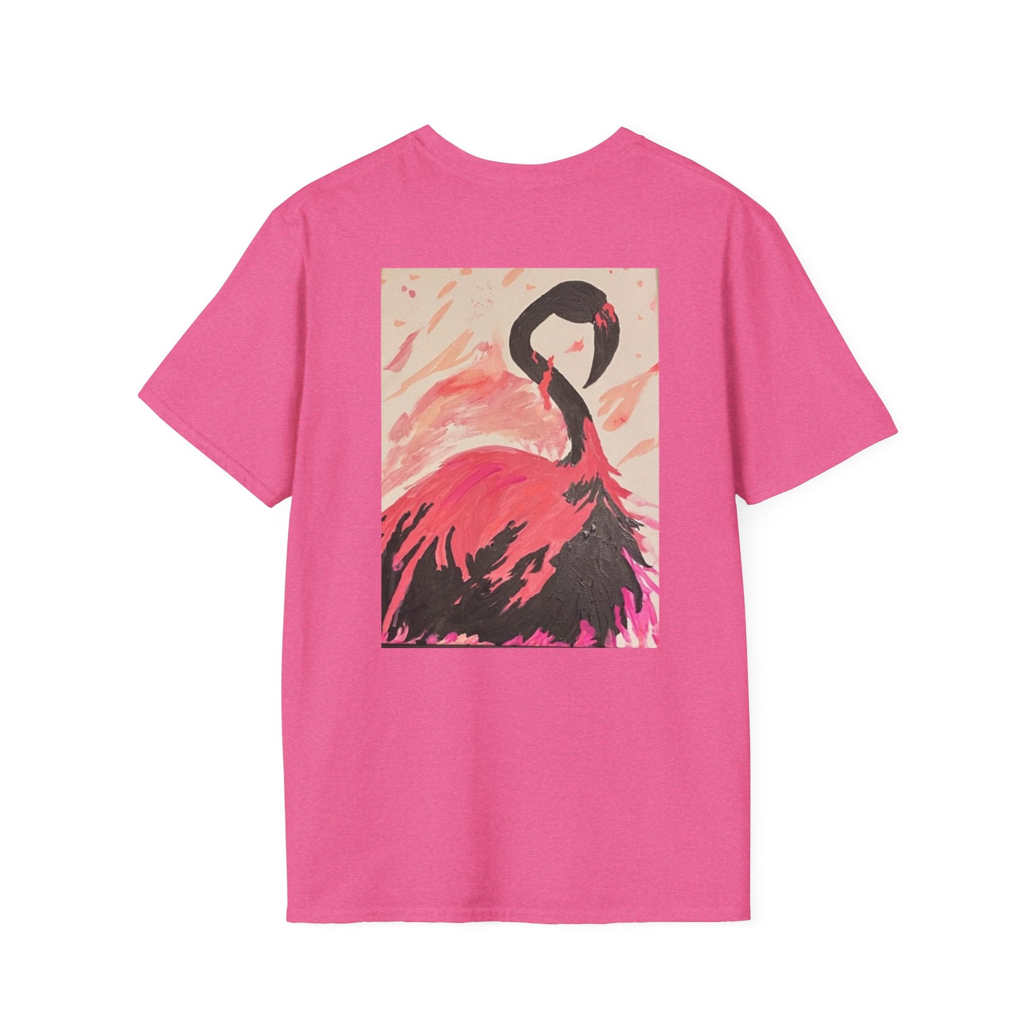 Flamingo Art T-Shirt — Pink Tropical Bird Graphic Tee