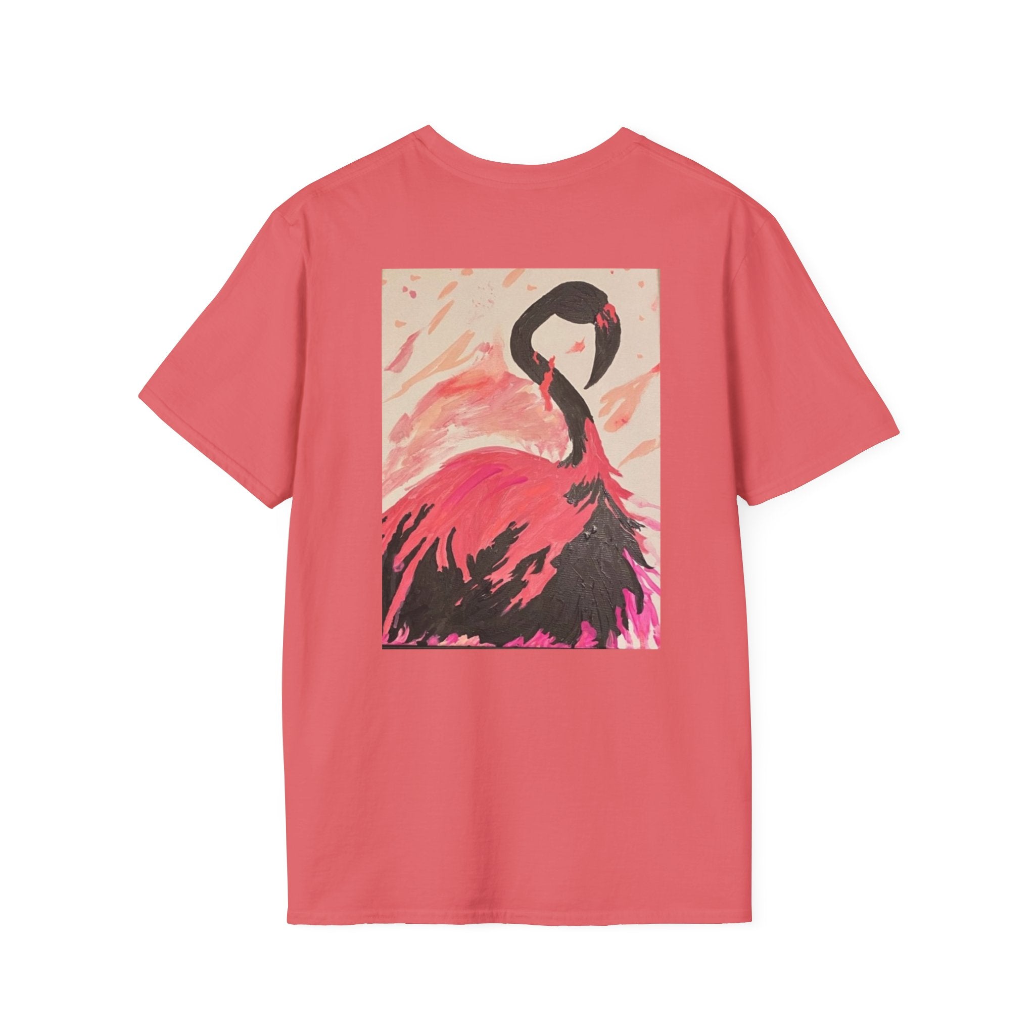 Flamingo Art T-Shirt — Pink Tropical Bird Graphic Tee