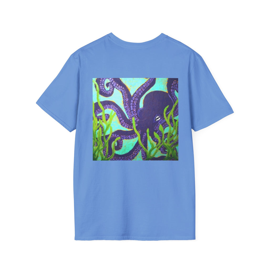 Octopus Art T-Shirt — Vibrant Purple Sea Creature Graphic Tee