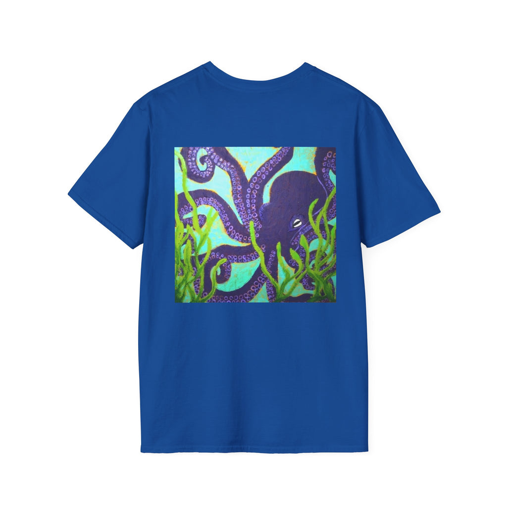 Octopus Art T-Shirt — Vibrant Purple Sea Creature Graphic Tee