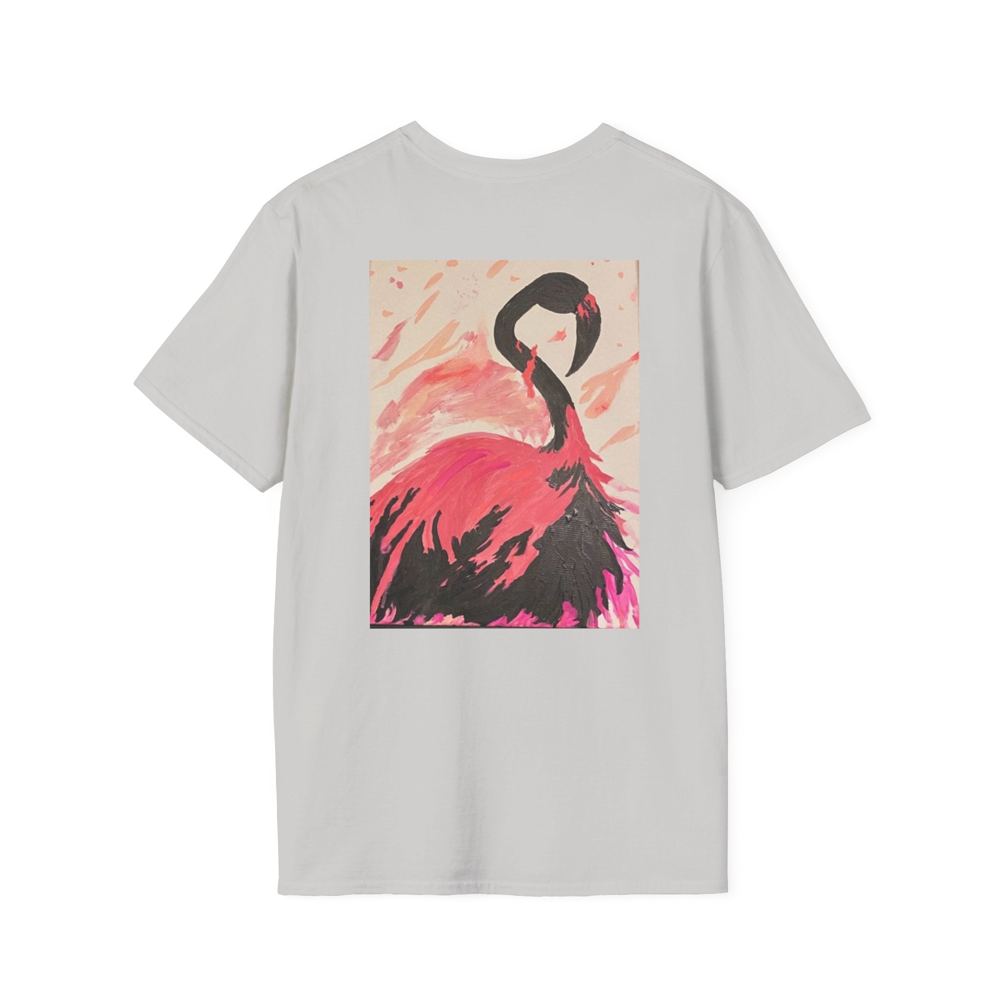 Flamingo Art T-Shirt — Pink Tropical Bird Graphic Tee