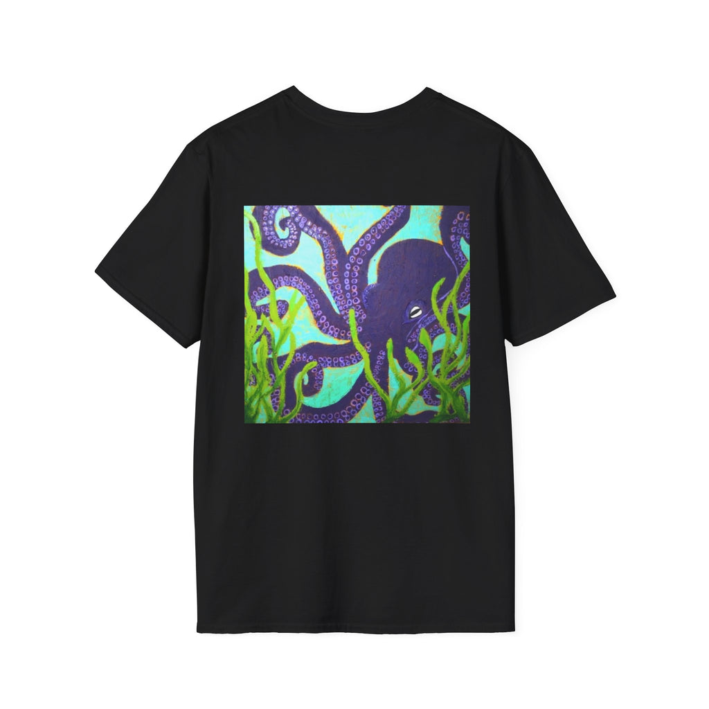 Octopus Art T-Shirt — Vibrant Purple Sea Creature Graphic Tee