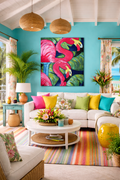 Flamingo Tropical Canvas Print — Stretched 1.5" Wall Art
