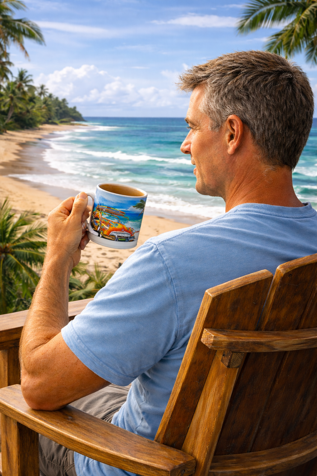 Beach Cruiser Mug — Vintage Surf Station Wagon Coffee Cup