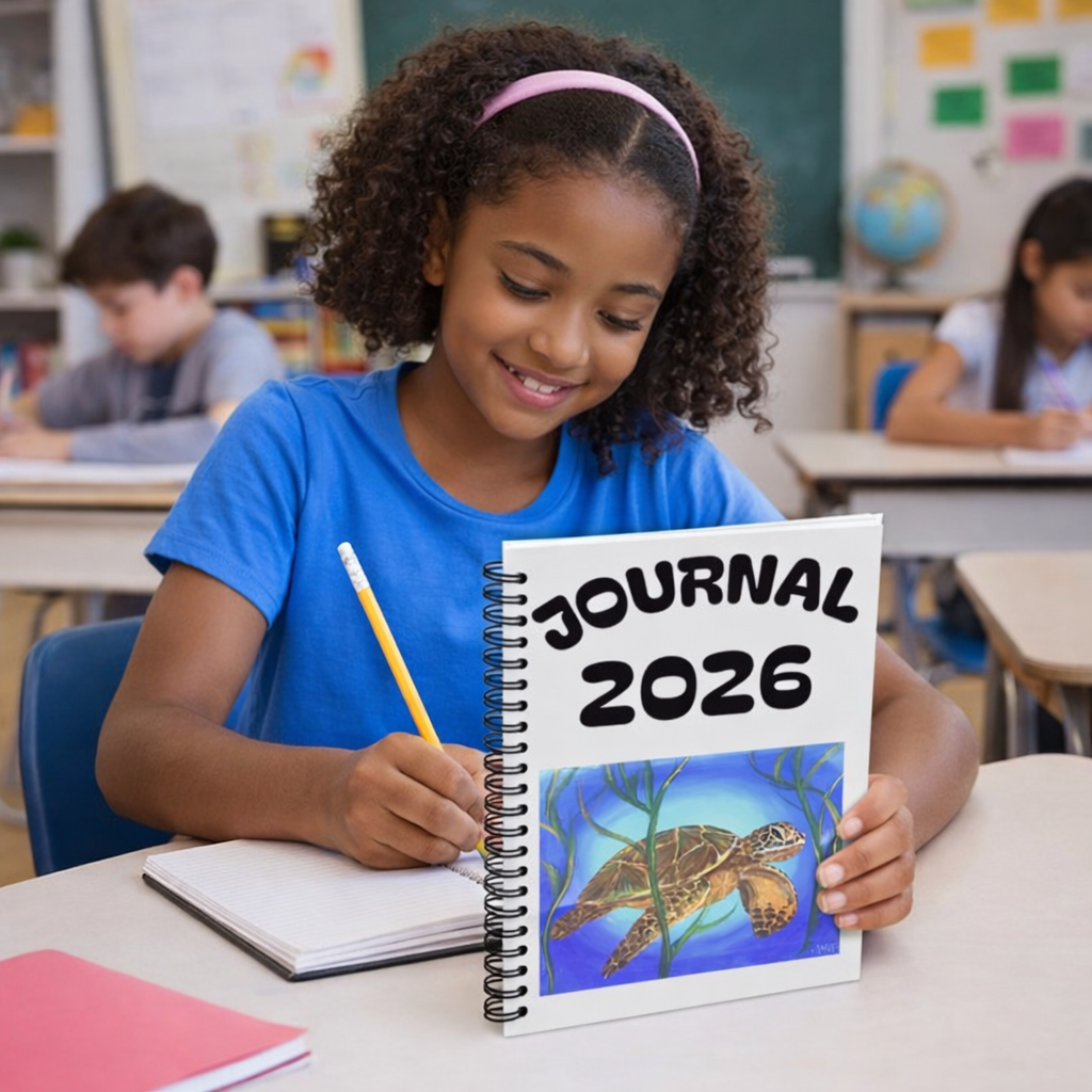 2026 Turtle Journal - Spiral Ruled Notebook for Daily Notes & Marine Life Lovers