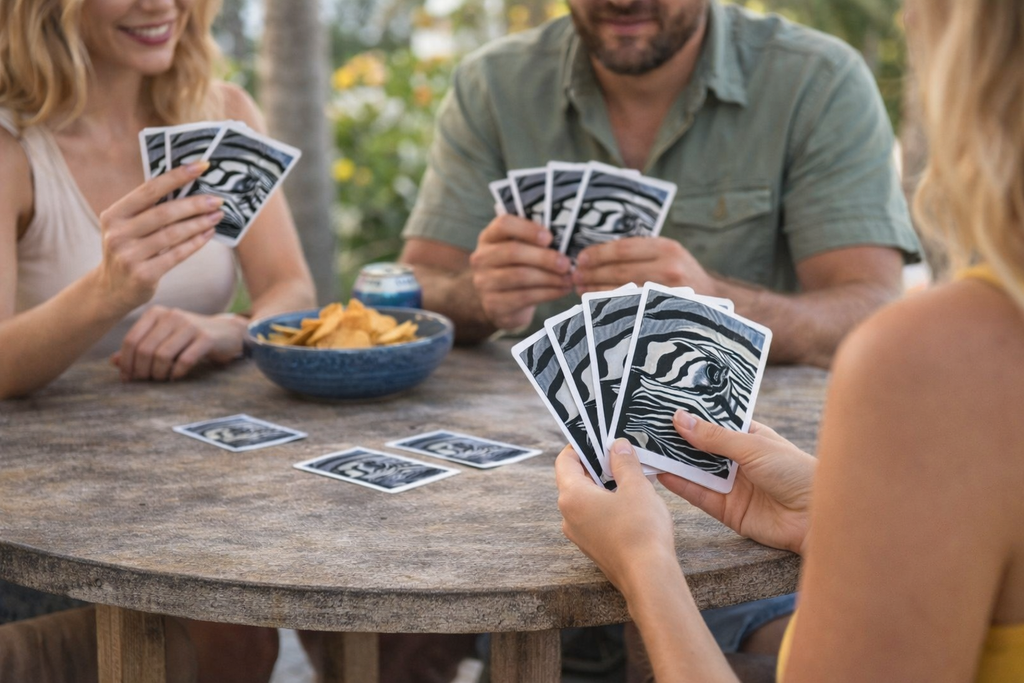 Zebra Eye Poker Playing Cards – Black & White Limited Edition